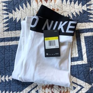 White Nikepro legging BNWT